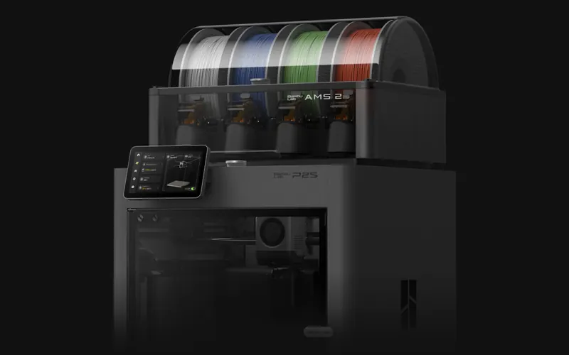 Multi-warna & pengering filament pada Bambu Lab P2S